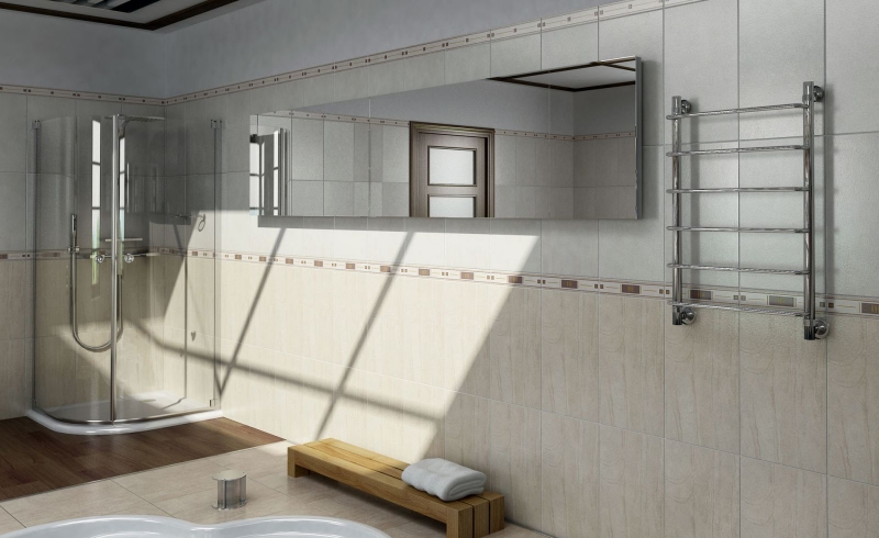 Водяной полотенцесушитель Ника Quadro Л90 50x60 Хром от магазина ЛесКонПром.ру