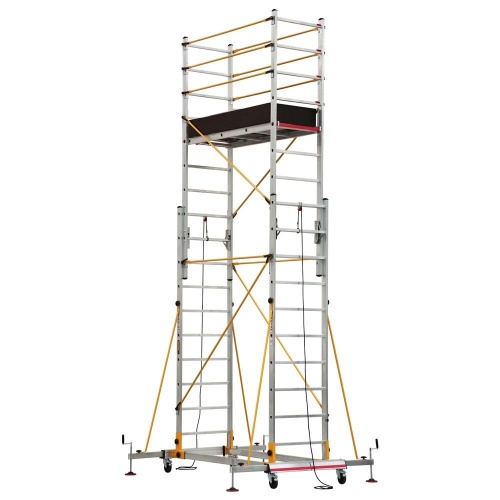 Телескопическая вышка-тура TeleSafe XL_FPCagsan из двух модулей 2Х10 Ступенчатая (арт.S005_XL_FP) от магазина ЛесКонПром.ру