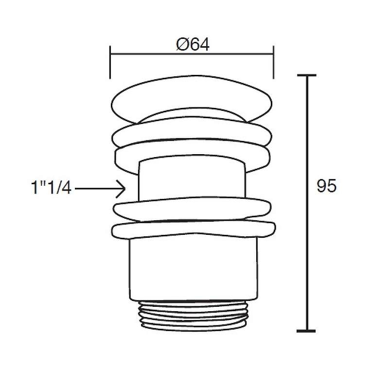 Донный клапан Margaroli 304LOB click-clack Бронза от магазина ЛесКонПром.ру