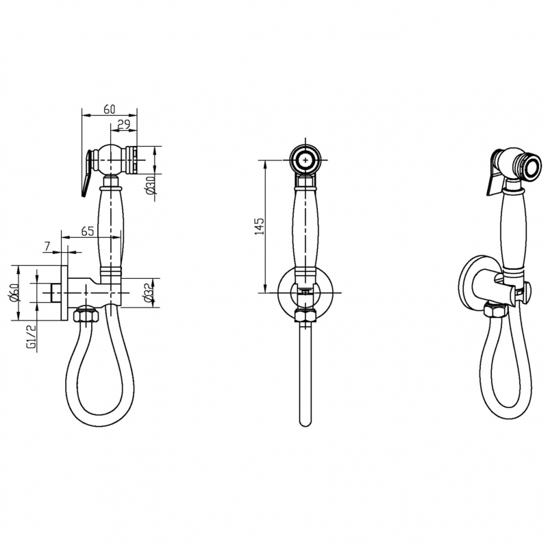 Гигиенический душ Boheme Imperiale 405 Золото от магазина ЛесКонПром.ру