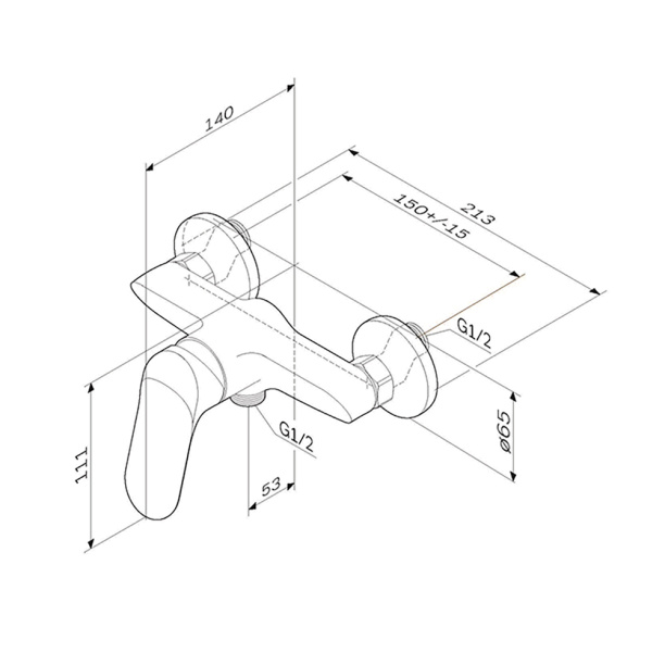 Смеситель для душа AM.PM Sunny от магазина ЛесКонПром.ру