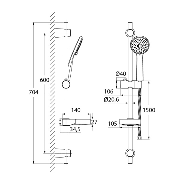 Душевой гарнитур IDDIS Cuba от магазина ЛесКонПром.ру
