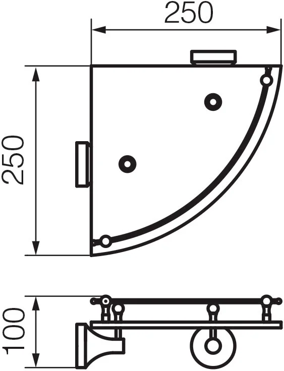 Полка Veragio Gialetta VR.GIL-6417.DO золото от магазина ЛесКонПром.ру