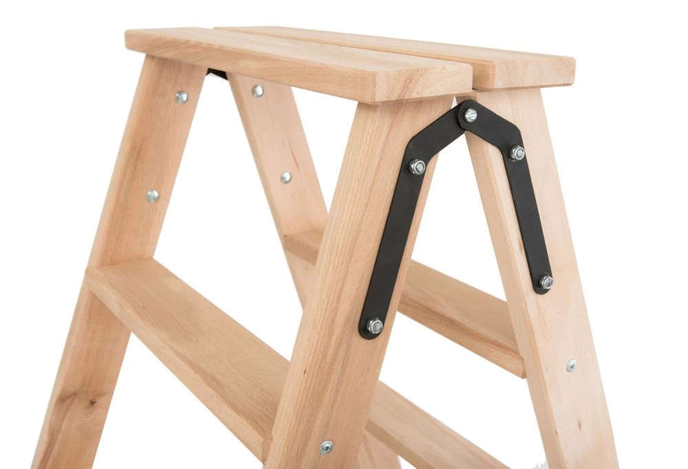 Стремянка двухсторонняя деревянная со ступенями Hoz-Block Штукатур 2x10 ступеней (арт. СДДШ-10) от магазина ЛесКонПром.ру