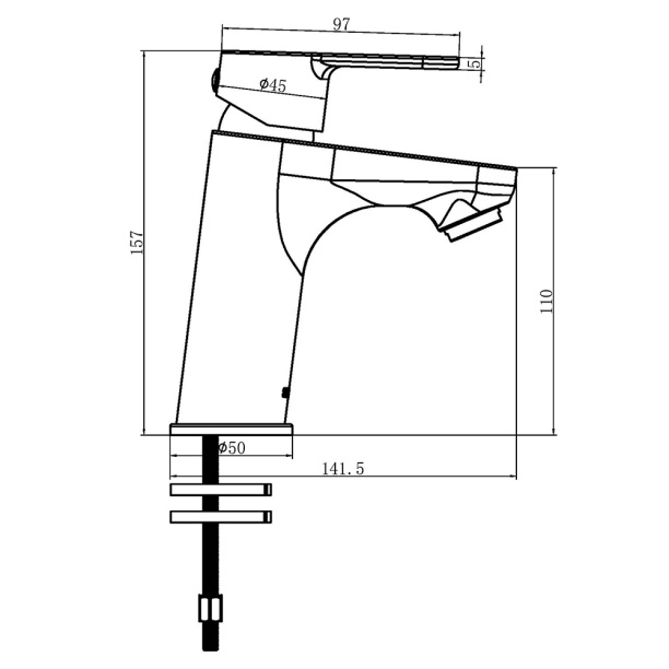 Смеситель для раковины SWEDBE Olymp от магазина ЛесКонПром.ру