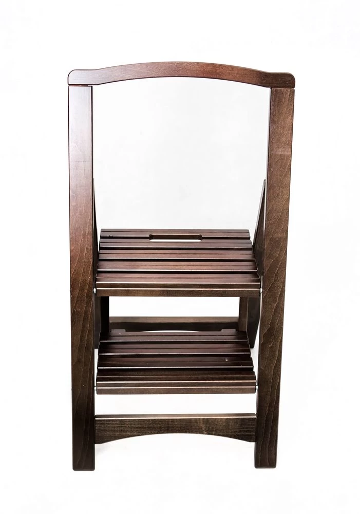 Стремянка деревянная с широкими ступенями Hoz-Block Микки 2 ступени Венге (арт. СДМ-2В) от магазина ЛесКонПром.ру