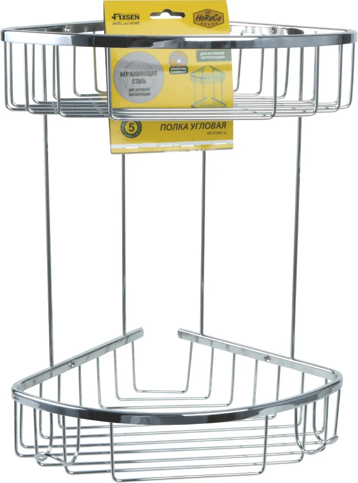 Полка Fixsen Hotel FX-31051-2 угловая, хром от магазина ЛесКонПром.ру