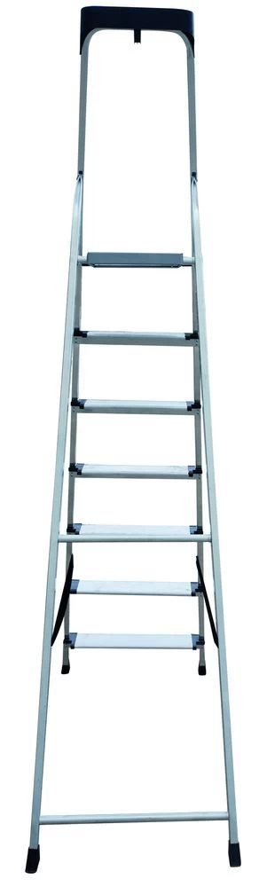 Стремянка алюминиевая с широкой ступенью и органайзером Новая Высота 7 ступеней (арт. 2118107) от магазина ЛесКонПром.ру