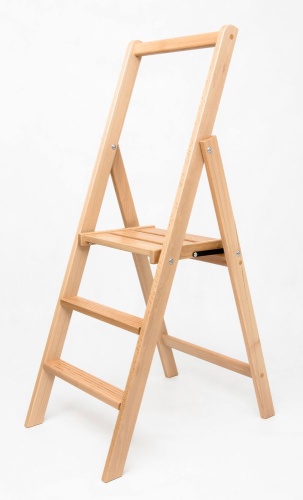 Стремянка деревянная Hoz-Block Батя 2 ступени Светлая (арт. СДБ-2С) от магазина ЛесКонПром.ру