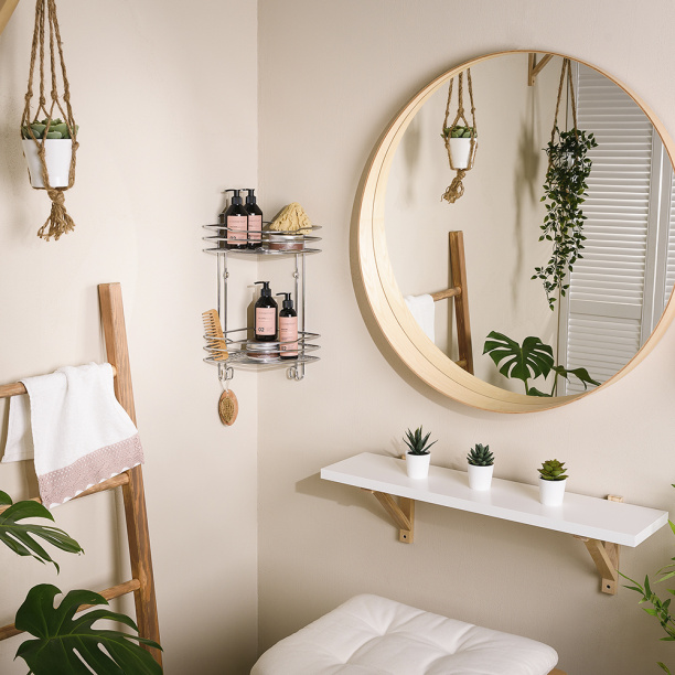 Полка сетчатая ЧМЗ Стамбул 2-ярусная угловая от магазина ЛесКонПром.ру