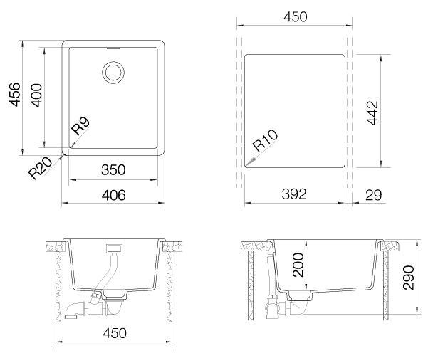 Кухонная мойка GREENWICH 45 CRISTADUR 700898 от магазина ЛесКонПром.ру