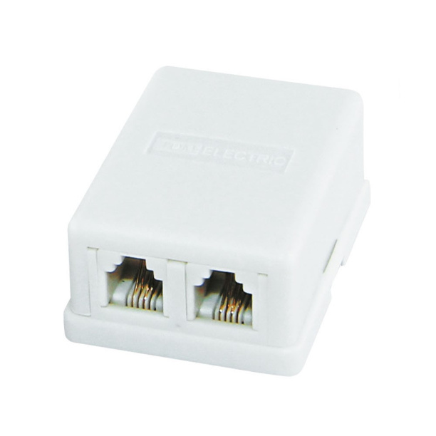 Розетка телефонная TDM ELECTRIC 2 гнезда от магазина ЛесКонПром.ру