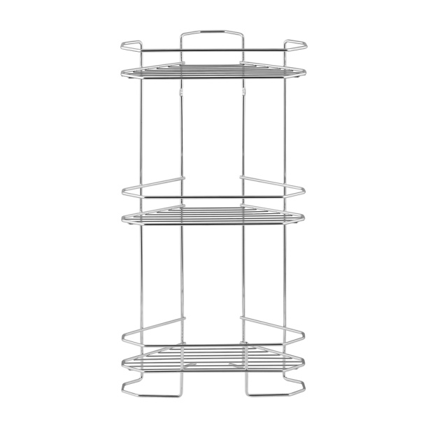 Полка сетчатая ЧМЗ Нюанс 3-ярусная угловая хром от магазина ЛесКонПром.ру