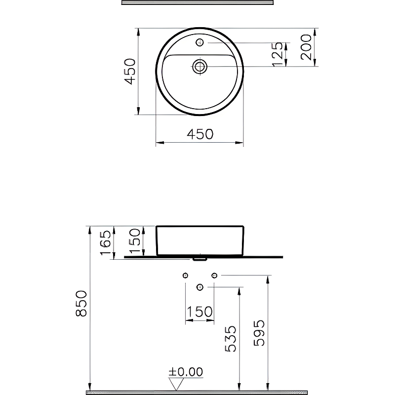 Раковина Vitra Matrix 5145B003-0001 Белая от магазина ЛесКонПром.ру