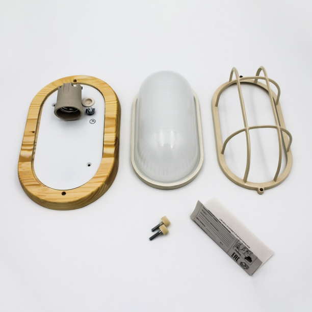 Светильник Свет Кантри 1х60 Вт Е27 решетка IP54 клен от магазина ЛесКонПром.ру