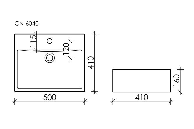 Умывальник накладной CERAMICA NOVA Element 80551253 от магазина ЛесКонПром.ру