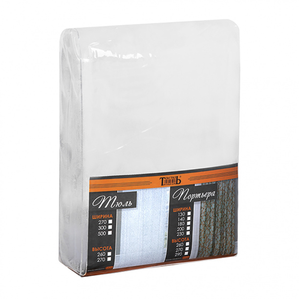 Штора-тюль Арчи 500х270 см белая от магазина ЛесКонПром.ру