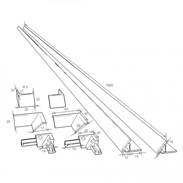 Бордюр для ванн П-образный 15 мм от магазина ЛесКонПром.ру