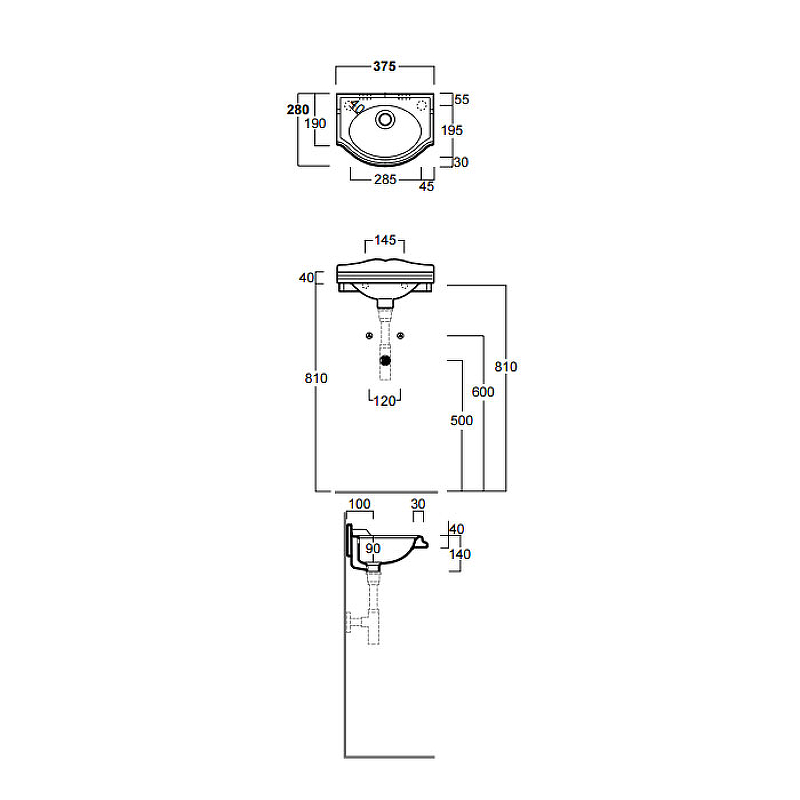 Раковина Simas Arcade 37 AR035bi*1dx Белая от магазина ЛесКонПром.ру