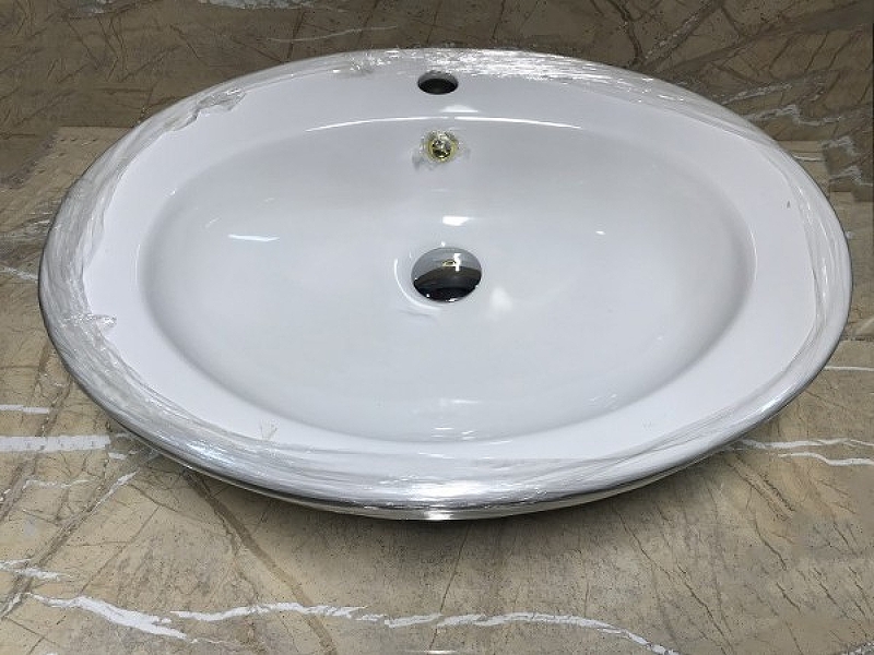 Раковина-чаша CeramaLux Lux Classic 60 3573 Белая Хром от магазина ЛесКонПром.ру