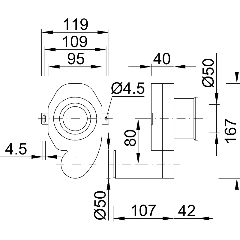 Сифон для писсуара Styron STY-535-2 Белый от магазина ЛесКонПром.ру