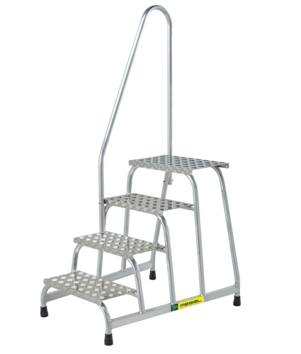 МОНТАЖНАЯ ПОДСТАВКА MEGAL (ТИП 1) 4 СТУПЕНИ С ОДНИМ ПОРУЧНЕМ от магазина ЛесКонПром.ру