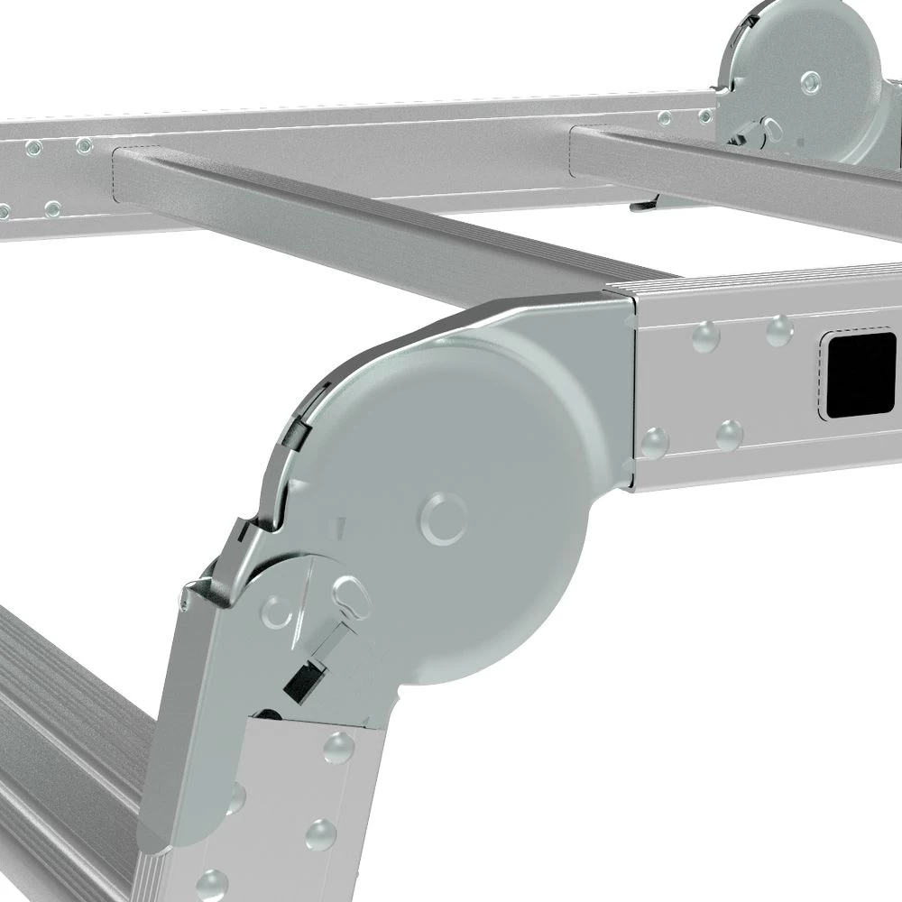 Профессиональная алюминиевая лестница-трансформер с развальцованными ступенями, ширина 650 мм NV3325 НОВАЯ ВЫСОТА 4Х3 арт.3325403 от магазина ЛесКонПром.ру