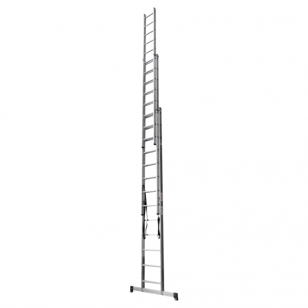 Лестница трехсекционная Новая Высота алюминиевая 13 ступеней от магазина ЛесКонПром.ру