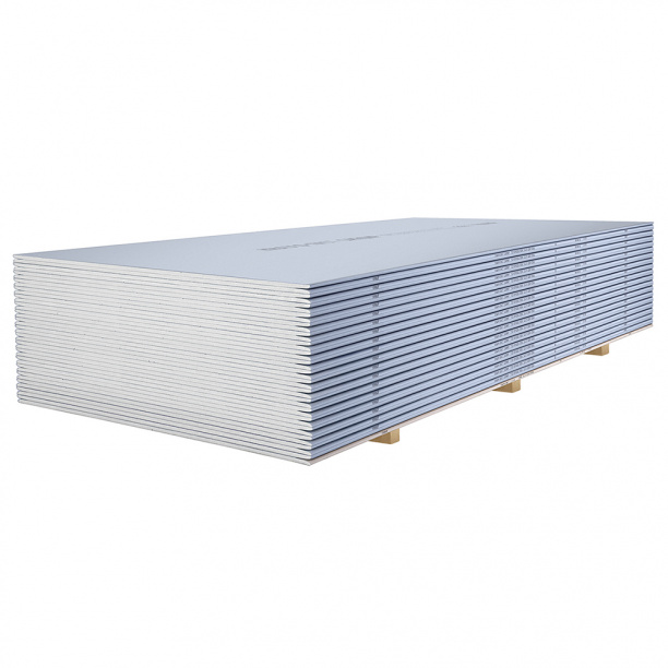 Гипсокартон влаго-огнестойкий КНАУФ Сапфир 1200х2500х12,5 мм от магазина ЛесКонПром.ру