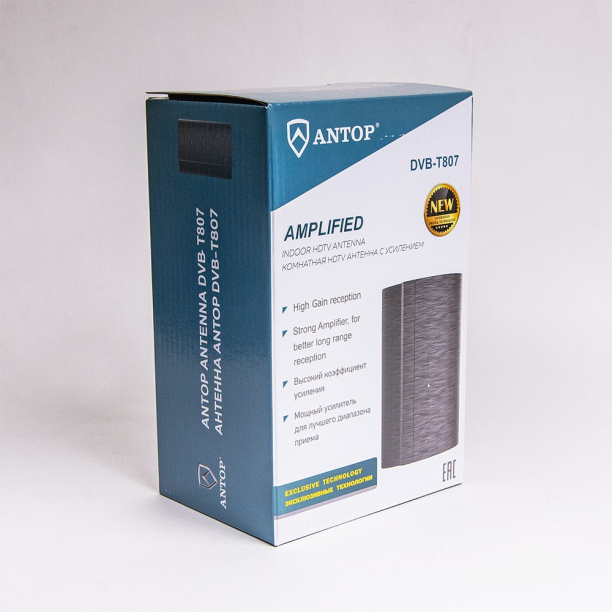 Антенна комнатная Antop DVB-T807 с усилителем 28 dB от магазина ЛесКонПром.ру