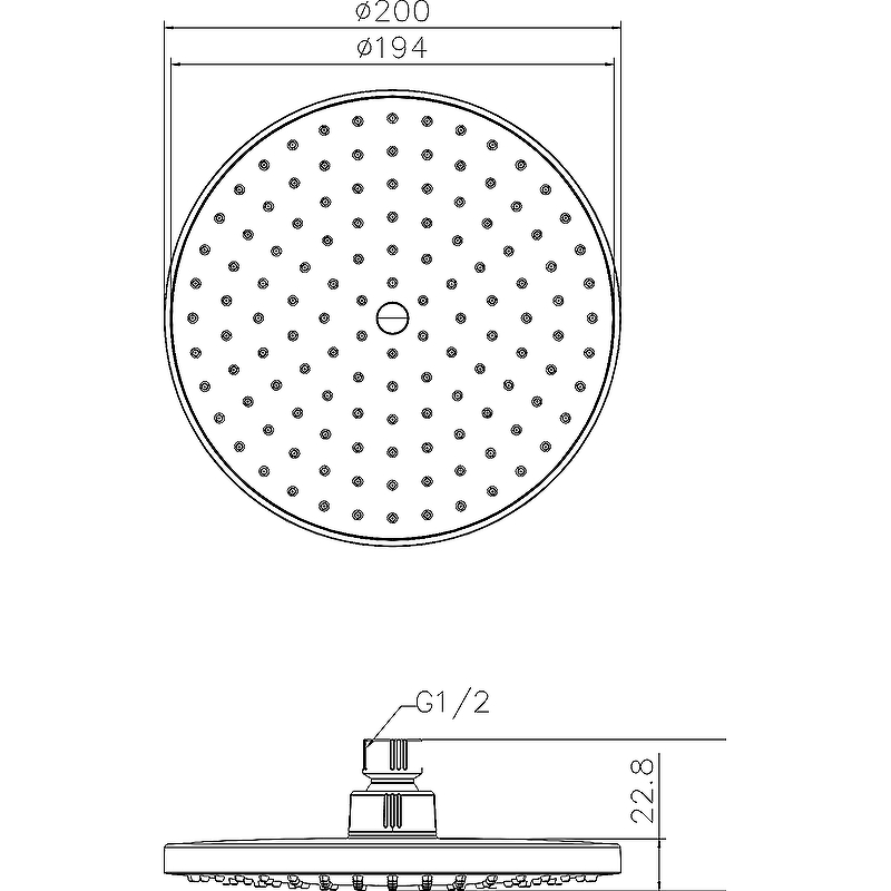 Верхний душ Swedbe Calypso 5048 Хром от магазина ЛесКонПром.ру