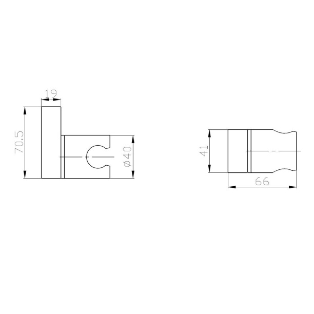 Держатель для душа Esko регулируемый черный от магазина ЛесКонПром.ру