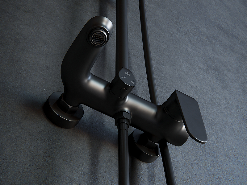 Душевая система Laguraty 7000 Черная от магазина ЛесКонПром.ру