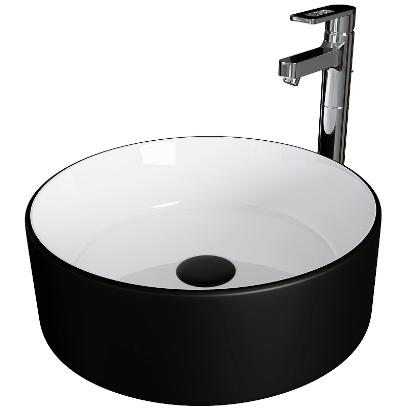 Раковина-чаша Grossman 36 GR-4040BW Белая Черная от магазина ЛесКонПром.ру