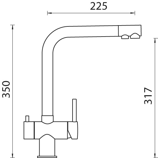 Кухонный смеситель WELLUS new 710556 от магазина ЛесКонПром.ру