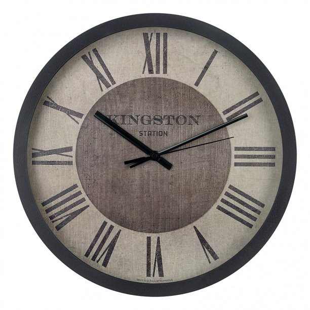 Часы настенные круглые Ретро d30 см черные от магазина ЛесКонПром.ру