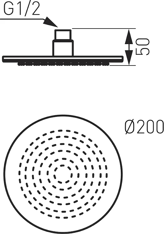 Верхний душ Haiba HB003 от магазина ЛесКонПром.ру