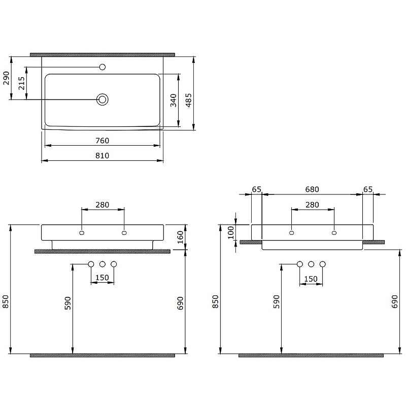Раковина Berges Strati 80 182007 Белая глянцевая от магазина ЛесКонПром.ру