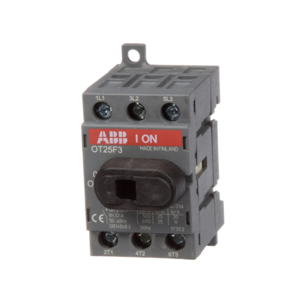 Рубильник ABB трехполюсной OT25F3 25 А от магазина ЛесКонПром.ру