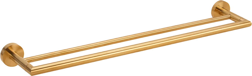Полотенцедержатель Bemeta Sablo 160204052 двойной, матовое золото от магазина ЛесКонПром.ру