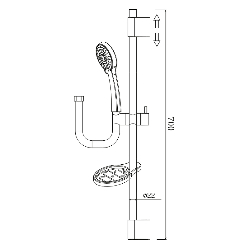Душевой гарнитур Olive's BD02 Хром от магазина ЛесКонПром.ру