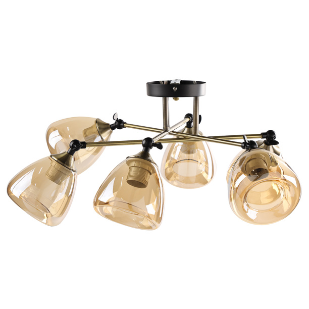 Люстра NEODECO Голда 6х40 Вт Е14 бронза от магазина ЛесКонПром.ру