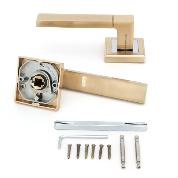 Дверные ручки Palladium Дакота матовое золото от магазина ЛесКонПром.ру