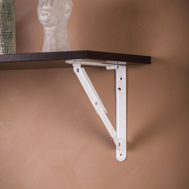 Кронштейн складной белый 200х200 мм от магазина ЛесКонПром.ру