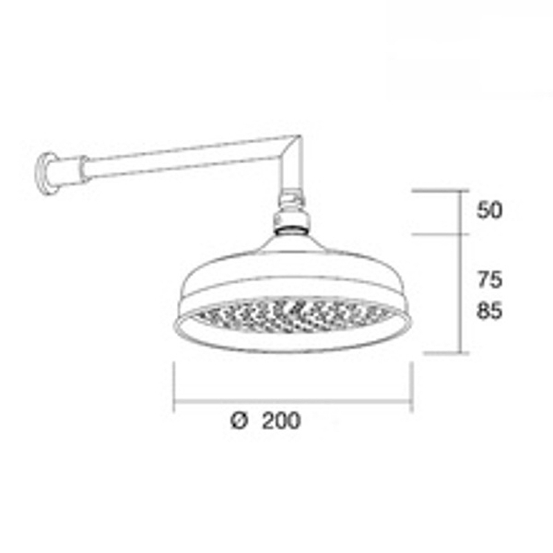 Верхний душ Margaroli Luxury L206GO Золото от магазина ЛесКонПром.ру