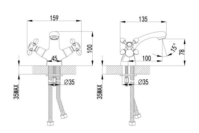 Смеситель для раковины LEMARK Vista 80440987 от магазина ЛесКонПром.ру