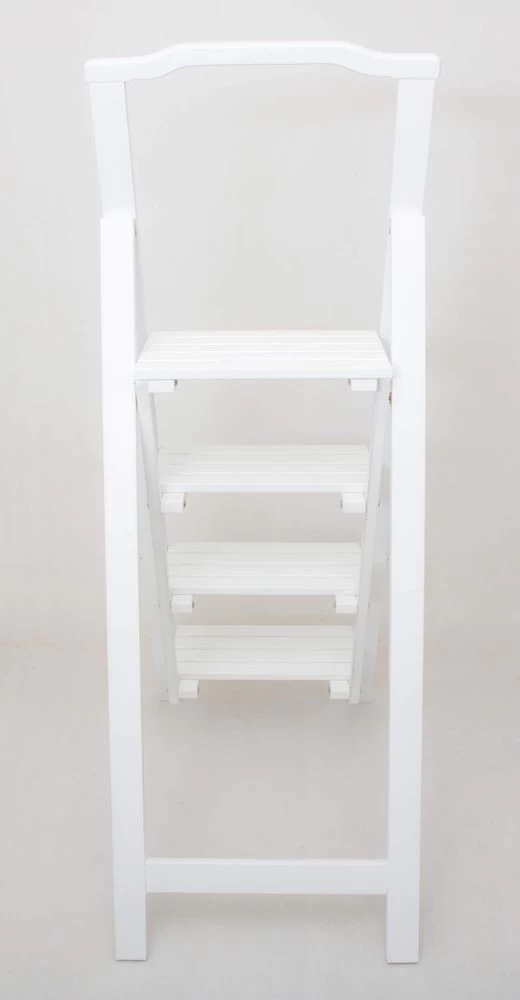 Стремянка деревянная с широкими ступенями Hoz-Block Микки 4 ступени Белая (арт. СДМ-4Б) от магазина ЛесКонПром.ру