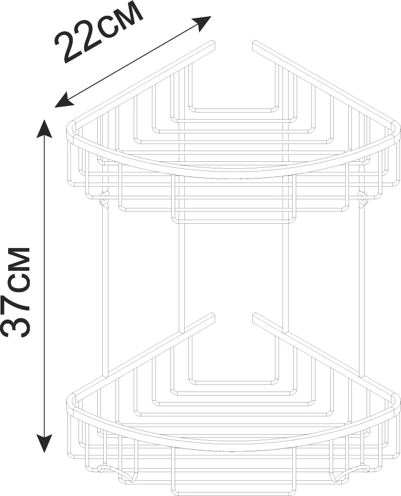 Полка Fixsen Hotel FX-31051-2 угловая, хром от магазина ЛесКонПром.ру