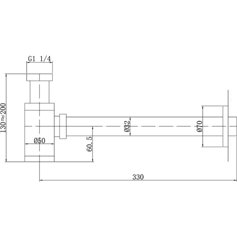Сифон для раковины Abber AF0030B Черный матовый от магазина ЛесКонПром.ру
