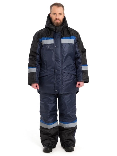 КОСТЮМ УТЕПЛЕННЫЙ "ГРАДУС" (СИН/черн/василек) от магазина ЛесКонПром.ру